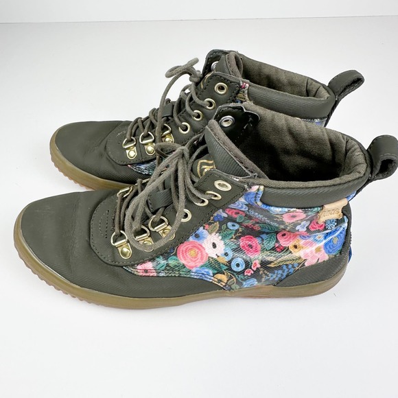 Keds x Rifle Paper Co Green Garden Party Floral Water Resistant Scout Boots US 5 - Picture 6 of 11